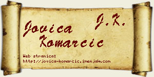 Jovica Komarčić vizit kartica